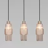 Стеклянный подвесной светильник Soho 50209/3 бронза цвет янтарь цилиндр Eurosvet
