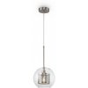 Стеклянный подвесной светильник Bogota FR8018PL-01N форма шар прозрачный Freya