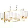 Стеклянная подвесная люстра Lino LDP 1239-8 F.GD цилиндр белая Lumina Deco