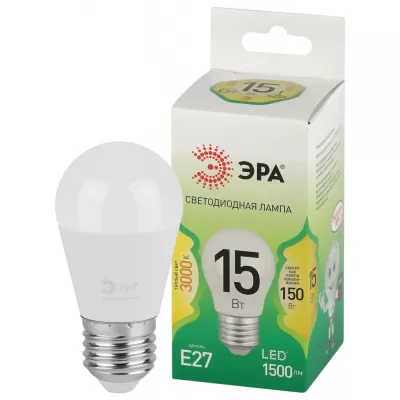 Лампочка светодиодная  LED P45-15W-830-E27 GL ЭРА