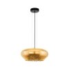 Стеклянный подвесной светильник Priorat 39595 форма шар желтый Eglo