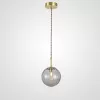 Стеклянный подвесной светильник  Aska01 серый форма шар ImperiumLoft