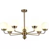 Стеклянная потолочная люстра Gayle 5100-307 форма шар белая Rivoli