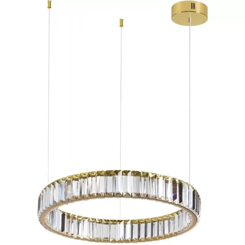 Хрустальный подвесной светильник Vekia 5015/30L круглый прозрачный Odeon Light