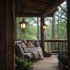 Стеклянный уличный светильник подвесной Alessano 100017P конус Loft It