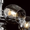 Стеклянная потолочная люстра Альфа 324016105 форма шар серая DeMarkt