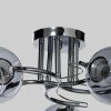 Стеклянная потолочная люстра Альфа 324016105 форма шар серая DeMarkt