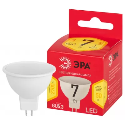 Лампочка светодиодная  LED MR16-7W-827-GU5.3 R ЭРА