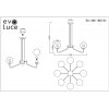 Стеклянная подвесная люстра Scorze SLE1097-303-08 форма шар Evoluce
