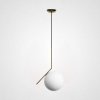 Стеклянный подвесной светильник  40.623 форма шар белый ImperiumLoft