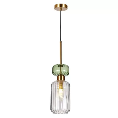 Подвесной светильник Gloss 1141/1S Green/Clear Escada