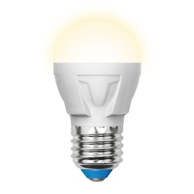 Лампочка светодиодная  LED-G45 7W/WW/E27/FR PLP01WH картон Uniel