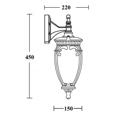 Настенный фонарь уличный VERONA 86202/04 Gb Oasis Light