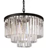 Стеклянная подвесная люстра 1920s Odeon KR0387P-6 black/clear прозрачная DeLight Collection