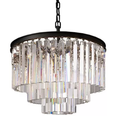 Подвесная люстра 1920s Odeon KR0387P-6 black/clear DeLight Collection