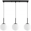 Стеклянный подвесной светильник Fredica LDP 6030-3-PR BK белый форма шар Lumina Deco