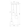 Стеклянный подвесной светильник Bubble 50151/3 черный жемчуг белый форма шар Eurosvet