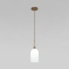 Стеклянный подвесной светильник Bambola 50357/1 латунь белый Eurosvet