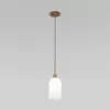 Стеклянный подвесной светильник Bambola 50357/1 латунь белый конус Eurosvet