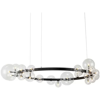 Подвесная люстра Art Deco Bubble KM1294P-24 black/clear DeLight Collection форма шар