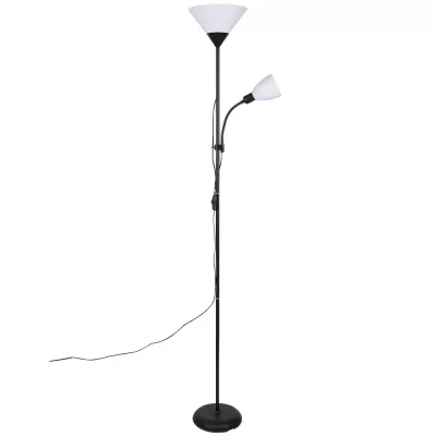 Торшер  UML-T520 E27+E14 BLACK/WHITE Uniel