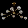 Хрустальная потолочная люстра Grace FR5114PL-09BZ форма шар прозрачная Freya