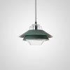 Стеклянный подвесной светильник  Ufo01 конус прозрачный ImperiumLoft