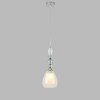 Стеклянный подвесной светильник Ganna 8293/1A белый конус Lumion