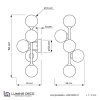 Стеклянное бра  LDW 6033-5 BK+F.GD форма шар белое Lumina Deco