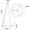 Стеклянный подвесной светильник Alcor A2224SP-6BK белый форма шар