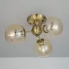 Стеклянная потолочная люстра Томми CL102133 форма шар бежевая Citilux