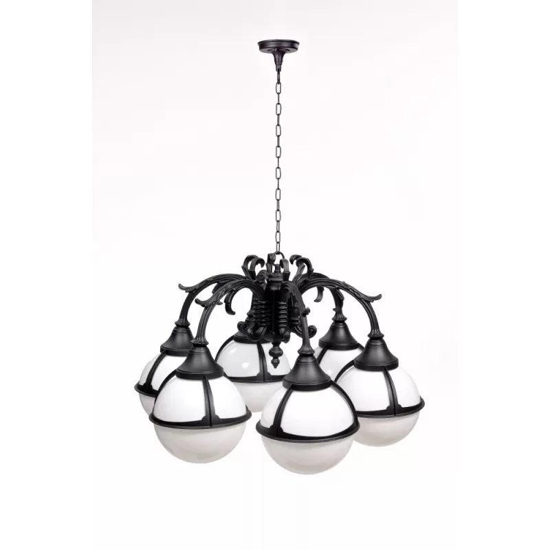 Уличный светильник подвесной GENOVA 88170/6/16 Bl форма шар белый Oasis Light Уличный светильник подвесной GENOVA 88170/6/16 Bl форма шар белый Oasis Light