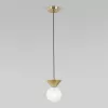 Стеклянный подвесной светильник Melon 302004 латунь белый форма шар Eurosvet