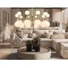 Стеклянная подвесная люстра High Light LH51051 белая форма шар Ambrella