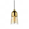 Стеклянный подвесной светильник  LDP 6815 GD конус прозрачный Lumina Deco