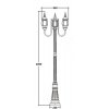 Стеклянный наземный фонарь AMERICA S 83409SB 10 Bl прозрачный Oasis Light