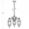Стеклянный уличный светильник подвесной  83470L/3 W прозрачный Oasis Light Стеклянный уличный светильник подвесной  83470L/3 W прозрачный Oasis Light