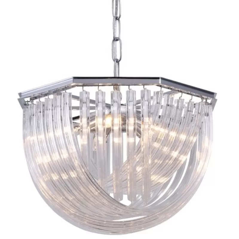 Хрустальная подвесная люстра Murano Glass KR0116P-5R/A chrome прозрачная DeLight Collection Хрустальная подвесная люстра Murano Glass KR0116P-5R/A chrome прозрачная DeLight Collection
