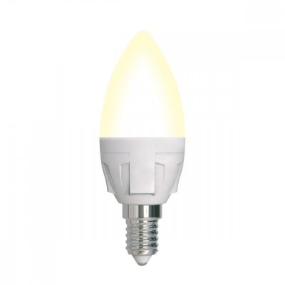 Лампочка светодиодная  LED-C37 7W/3000K/E14/FR/DIM PLP01WH картон Uniel