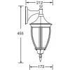 Стеклянный настенный фонарь уличный COVENTRY 91502 Bl прозрачный Oasis Light