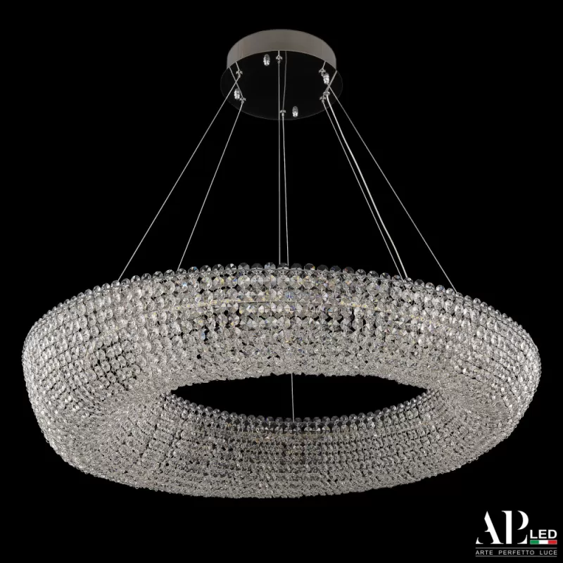 Хрустальная подвесная люстра Sicilia SH510.0.80.A.Ni.4000 прозрачная APL LED Хрустальная подвесная люстра Sicilia SH510.0.80.A.Ni.4000 прозрачная APL LED
