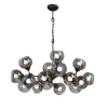 Стеклянная подвесная люстра  V4484-1/16 форма шар серая Vitaluce