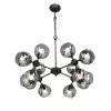 Стеклянная подвесная люстра  V4484-1/16 форма шар серая Vitaluce