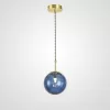 Стеклянный подвесной светильник  Aska01 форма шар ImperiumLoft
