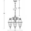 Стеклянный уличный светильник подвесной QUADRO M lead GLASS 79970МlgY/3 Bl прозрачный Oasis Light