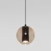 Стеклянный подвесной светильник Cobble 50258/1 LED бежевый бежевый форма шар Eurosvet