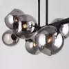 Стеклянный подвесной светильник Roger 70113/8 дымчатый Smart форма шар Eurosvet