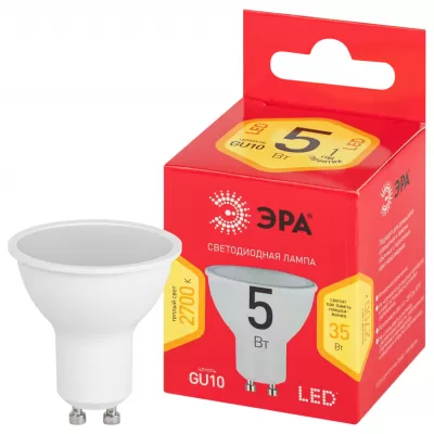 Лампочка светодиодная  LED MR16-5W-827-GU10 R ЭРА