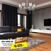 Стеклянная подвесная люстра Omnilux 560 OML-56003-08 цилиндр белая Omnilux