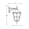 Стеклянный настенный фонарь уличный QUADRO XXL 79902XXL Bl прозрачный Oasis Light